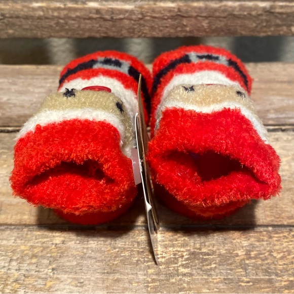 Mud Pie Santa Claus Socks 0-12 Months, Chenille Christmas Socks, Baby Socks - Picture 11 of 13